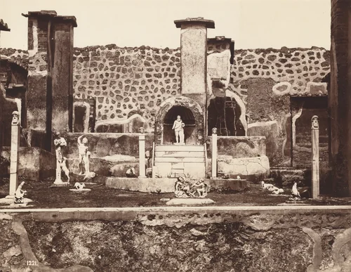 Casa di Marco Lucrezio, Pompei (House of Marco Lucrezio, Pompeii) by Giorgio Sommer, photograph, 1865-1875