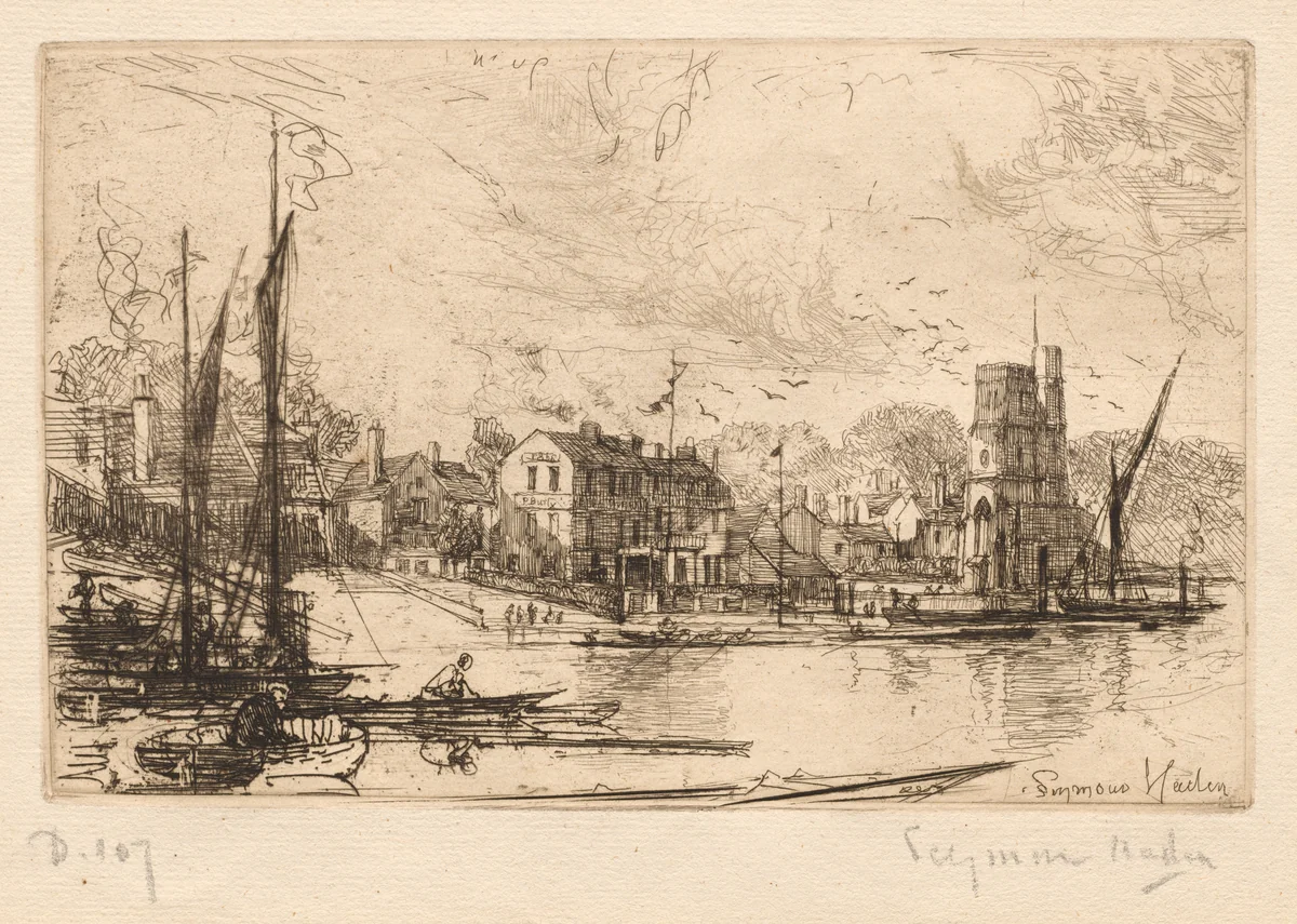 Harry Kelly's, Putney by Francis Seymour-Haden, print, 1865-1866