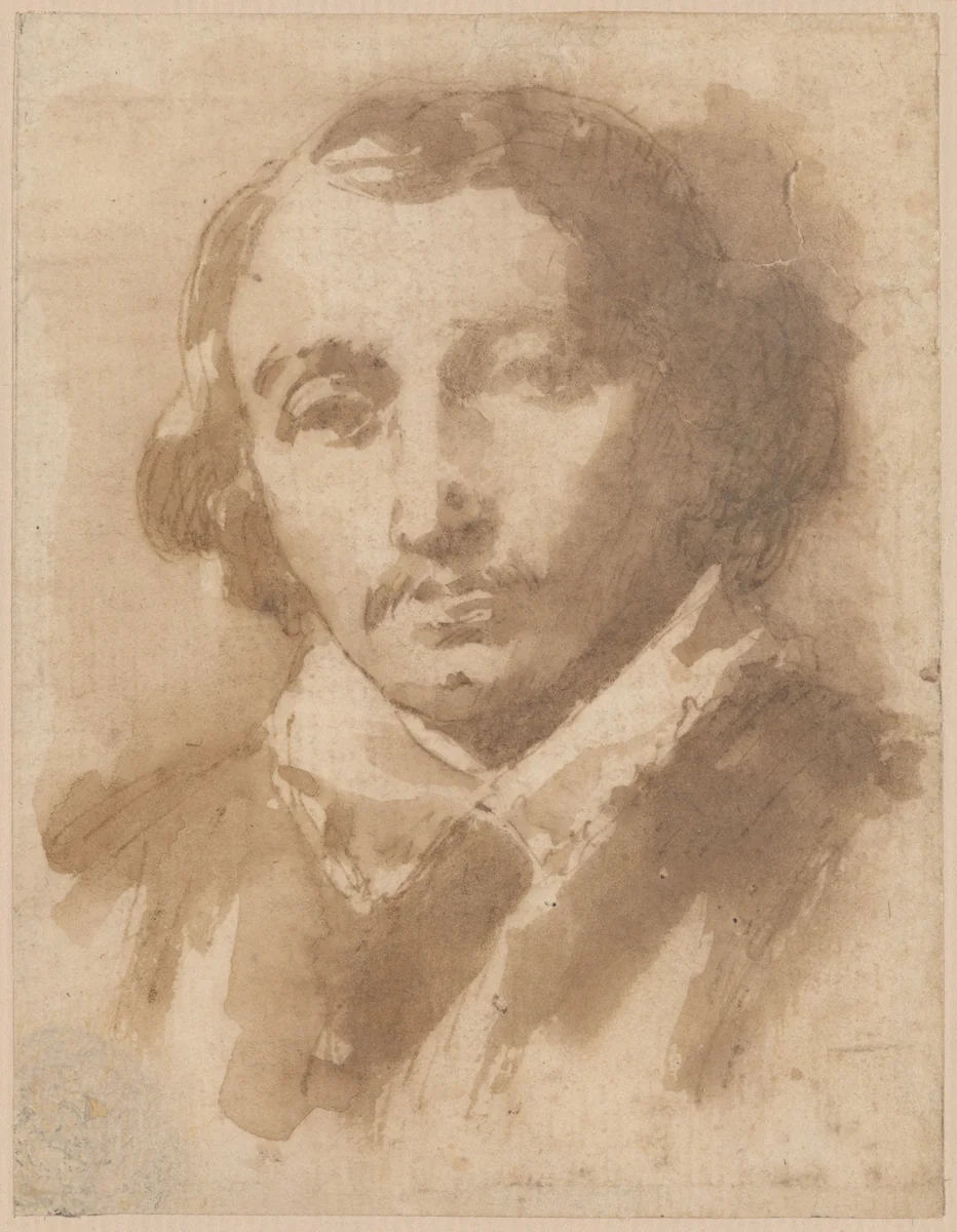 Portrait of a man by anonymous, drawing, 1800-1899