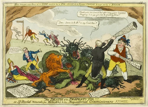 Death of the Property Tax!! by George Cruikshank, print, 1816