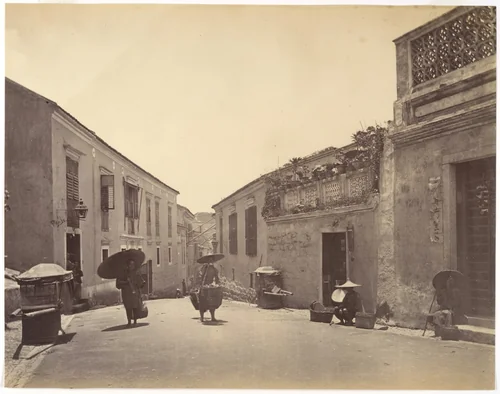 A Street in Macao by John Thomson, photograph, 1869