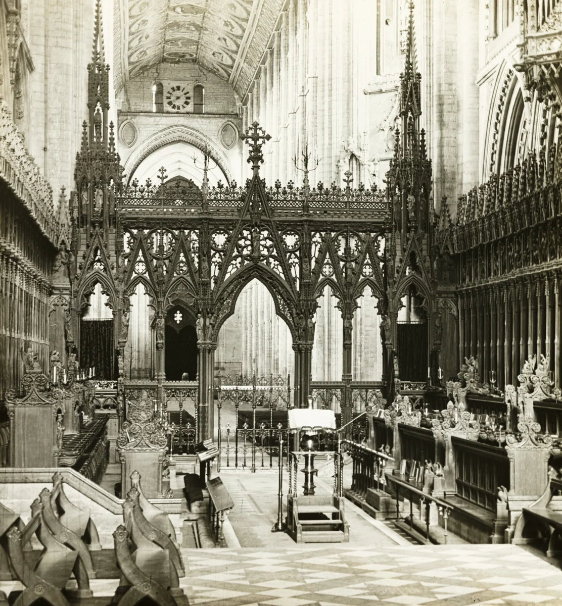Ely Cathedral: Choir to West by Frederick Evans, photograph, 1891