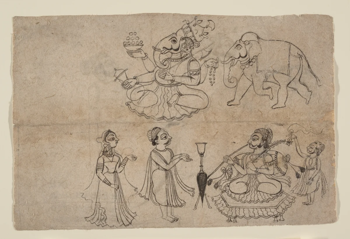 Portrait of Manya Sahib Man Rup Sagarji by Manak, painting, 1767-1799