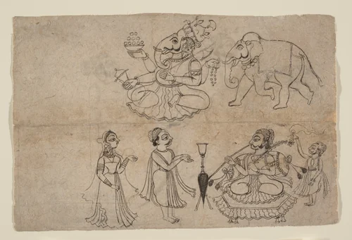 Portrait of Manya Sahib Man Rup Sagarji by Manak, painting, 1767-1799