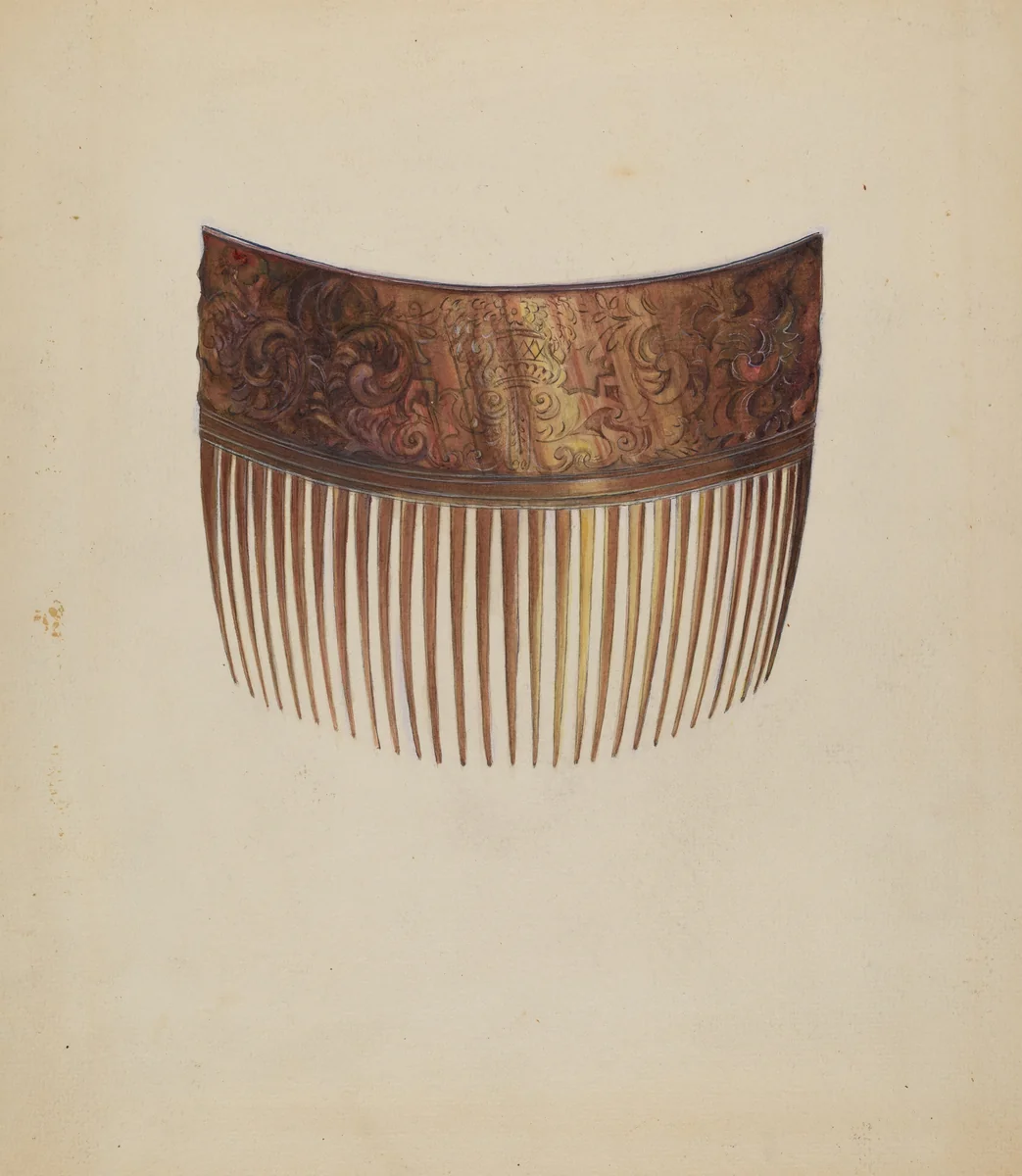 Comb by Sylvia Dezon, index of american design, 1935-1942