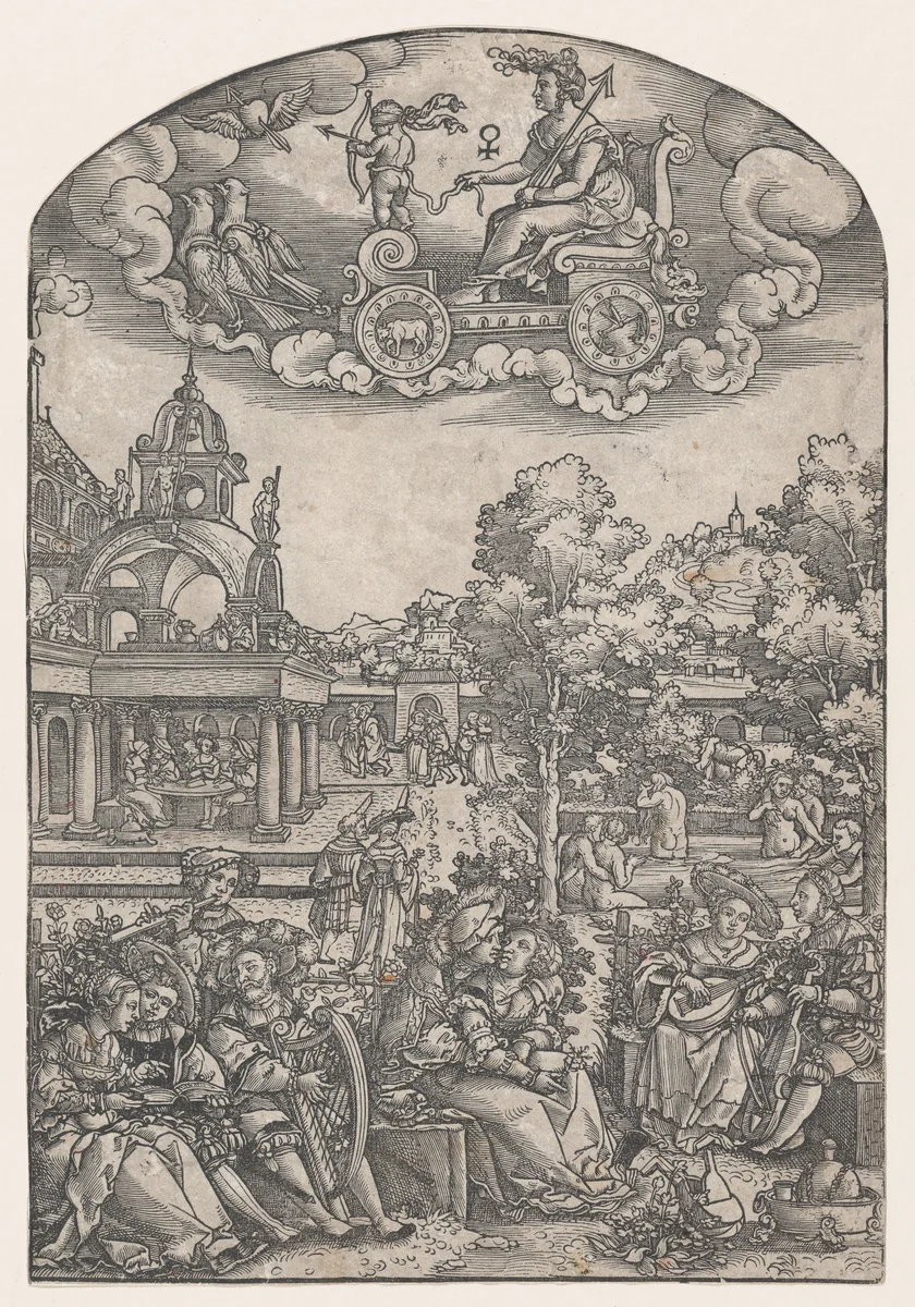 Venus, from The Seven Planets by Georg Pencz, print, 1530-1550