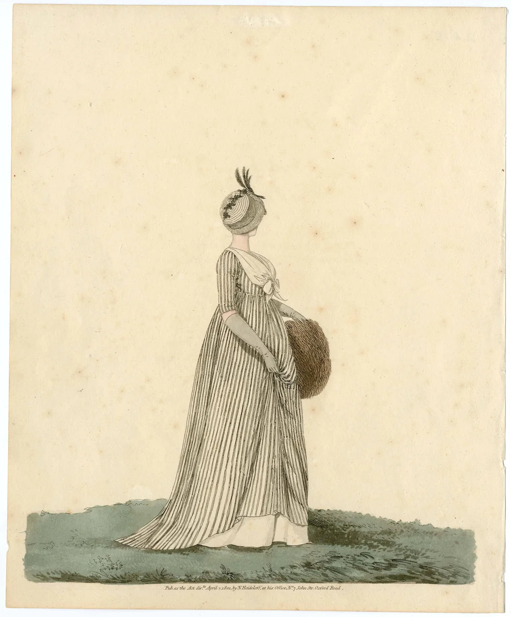 Fashion plate by Nicolaus Heideloff, artwork, 1801