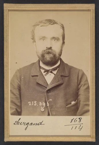 Surgand. Alphonse. 21 ans, né à Lyon. Réparateur de chaussures. Anarchiste. 4/3/94. by Alphonse Bertillon, photograph, 1894