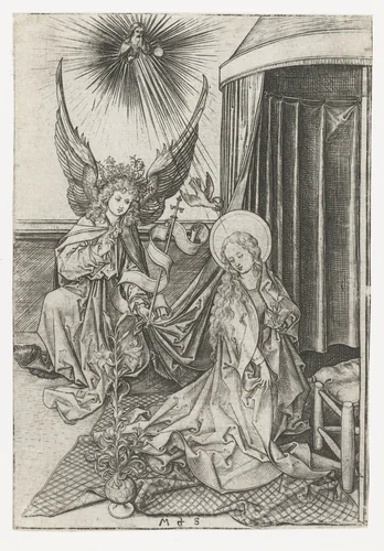 Annunciatie by Unknown, print, 1470-1491