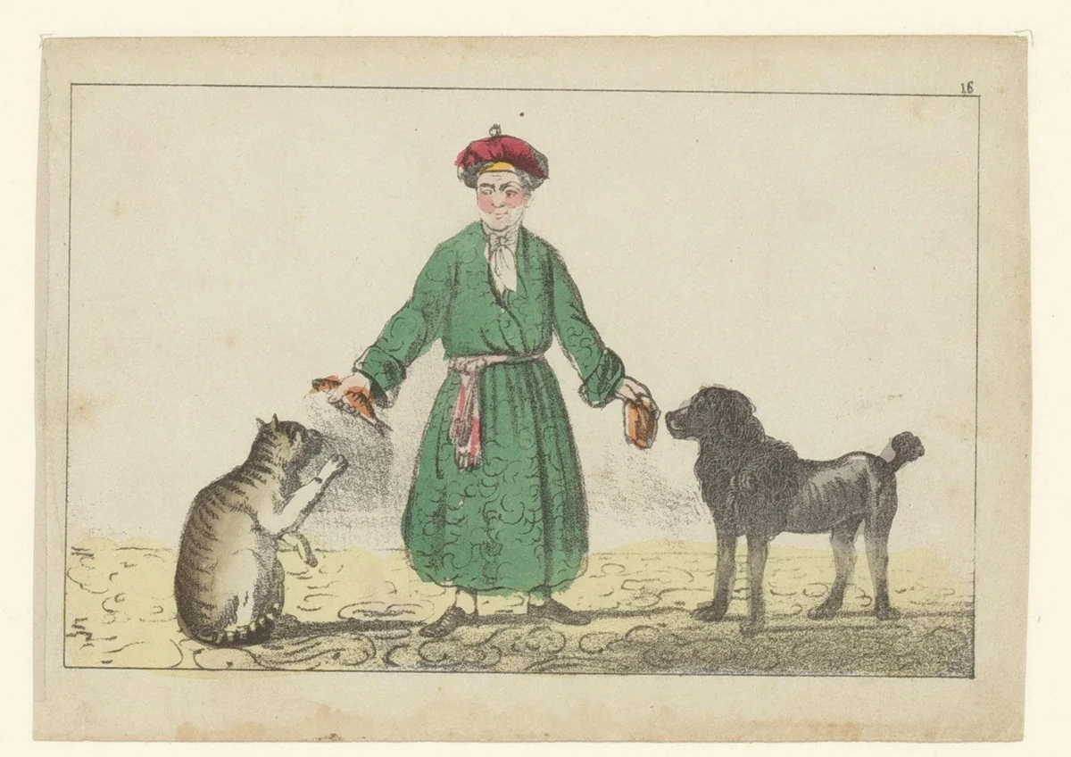 Kardoes en Muizenschrik worden beloont by anonymous, print, 1841