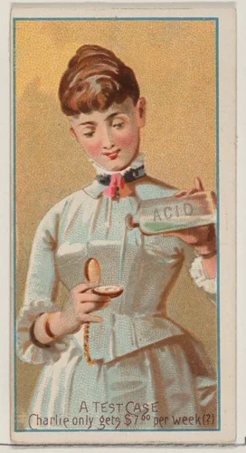 A Test Case, from the Jokes series (N87) for Duke brand cigarettes by W. Duke, Sons & Co., print, 1890