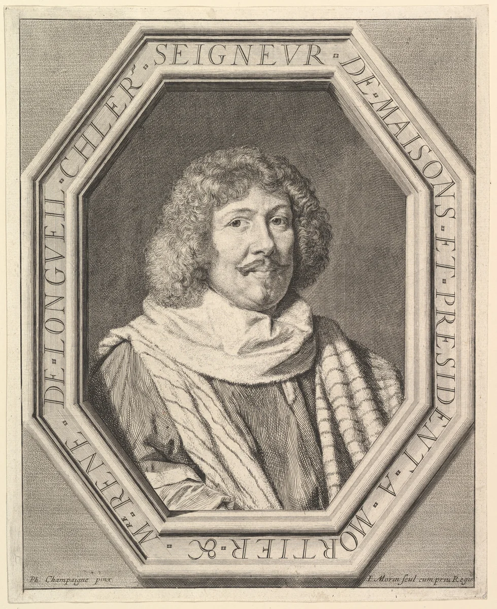 Rene de Longueil, futur marquis de Maisons by Jean Morin, print, 1605-1650
