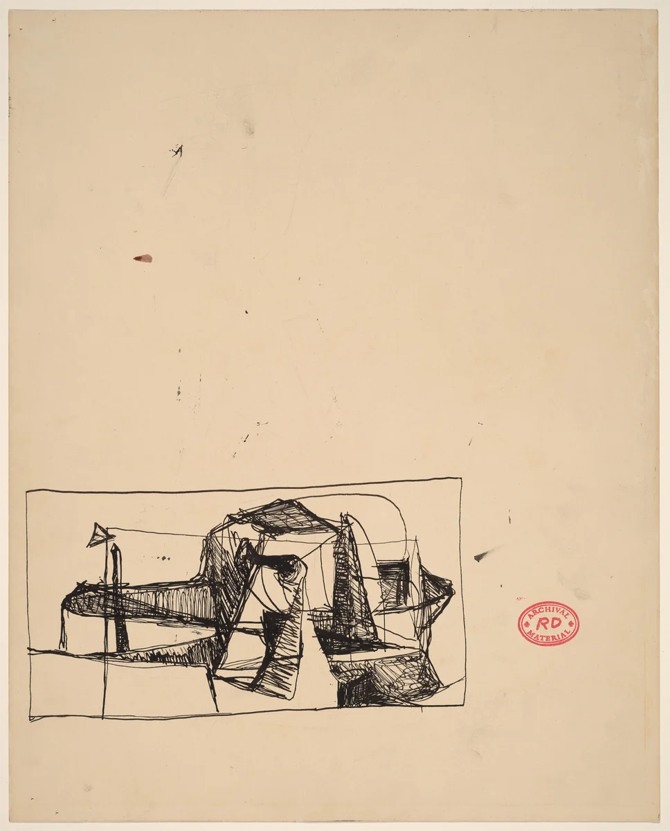 Untitled [abstract study] by Richard Diebenkorn, drawing, 1955-1967