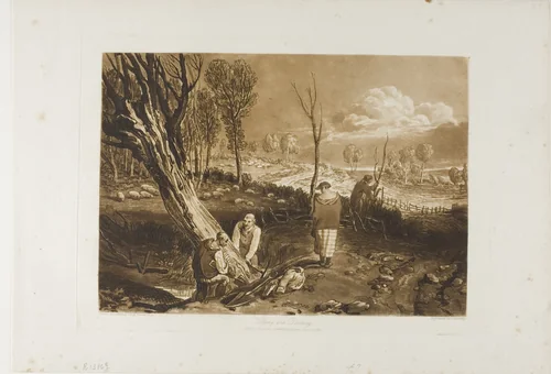 Hedging and Ditching, plate 47 from Liber Studiorum by Joseph Mallord William Turner, print, 1812
