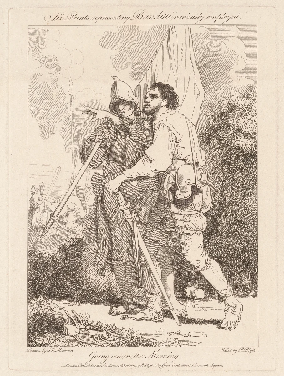 Going Out in the Morning by Robert Blyth
John Hamilton Mortimer, print, 1779