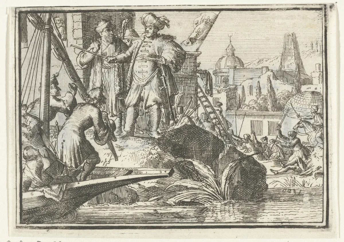 Titelblad voor het pamflet: De Geschooren Hoop, 1702 by Romeyn de Hooghe, print, 1702