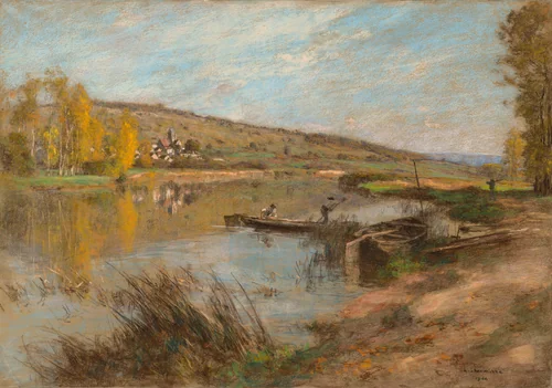 Quai au Sable, Chartèves by Léon Augustin Lhermitte, drawing, 1904