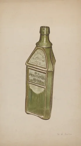 Whiskey Bottle by Gerald Scalise, index of american design, 1941