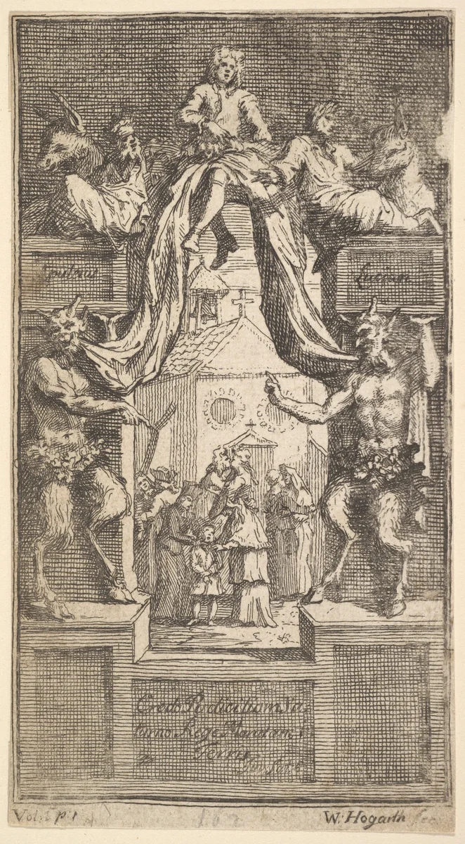 The New Metamorphosis: Frontispiece, Vol.1 by William Hogarth, print, 1723-1724