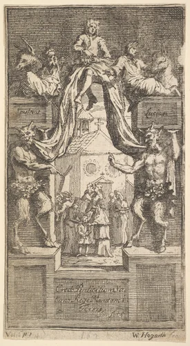 The New Metamorphosis: Frontispiece, Vol.1 by William Hogarth, print, 1723-1724