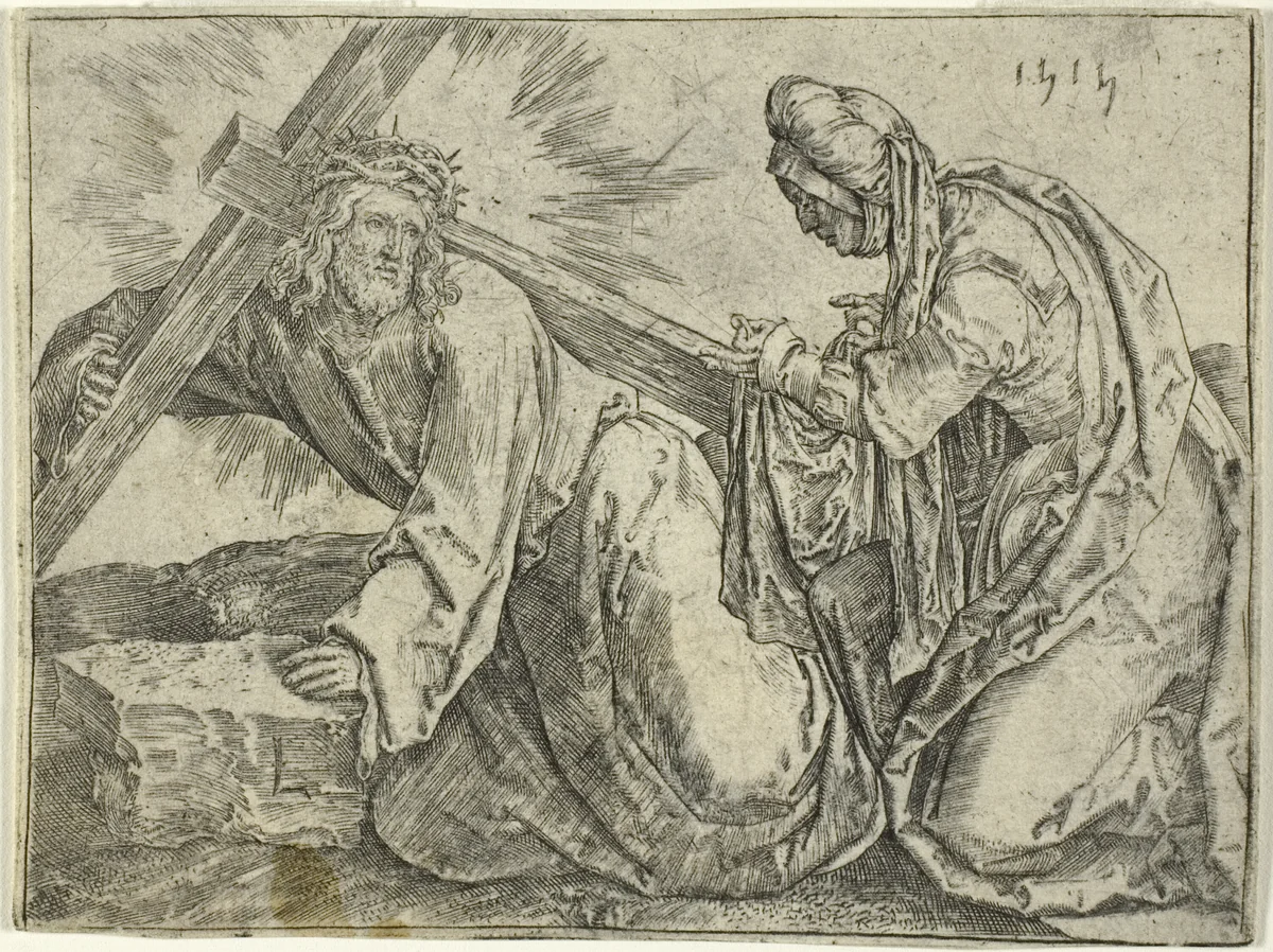 Christ Carrying the Cross by Lucas van Leyden, print, 1515