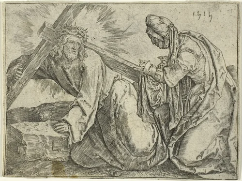 Christ Carrying the Cross by Lucas van Leyden, print, 1515