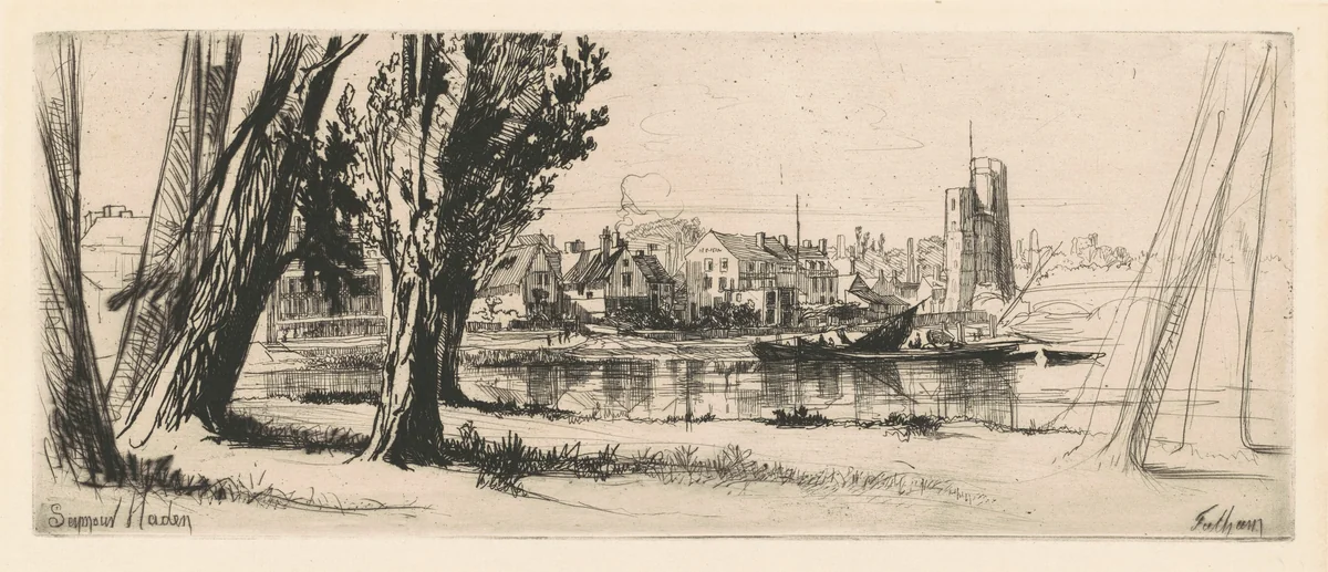 Fulham by Francis Seymour-Haden, print, 1859