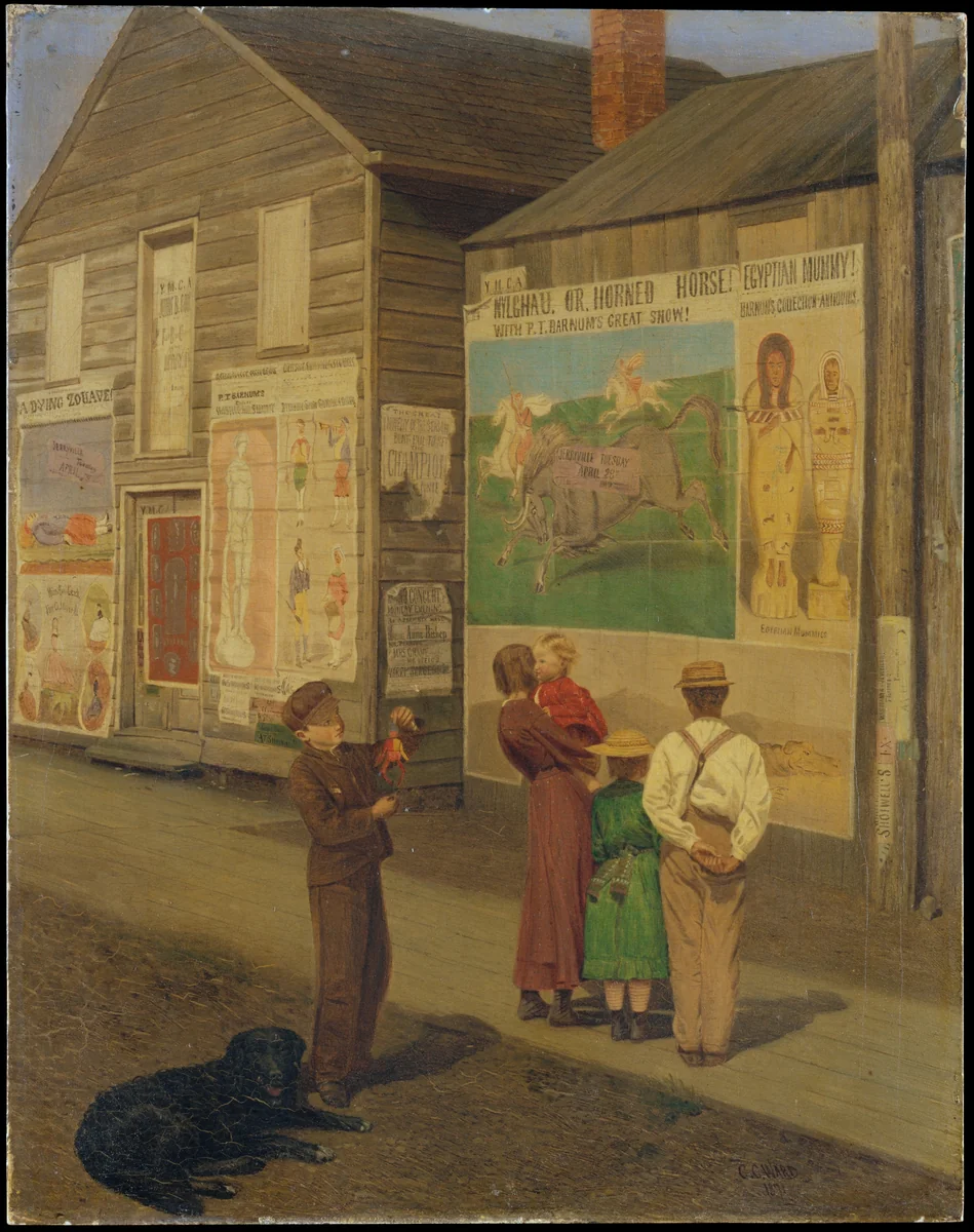 Coming Events Cast Their Shadows Before by Charles Caleb Ward, artwork, 1871