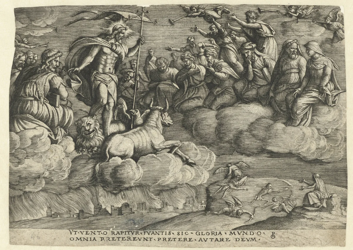 Triomf van de Eeuwigheid by Unknown, print, 1537-1541