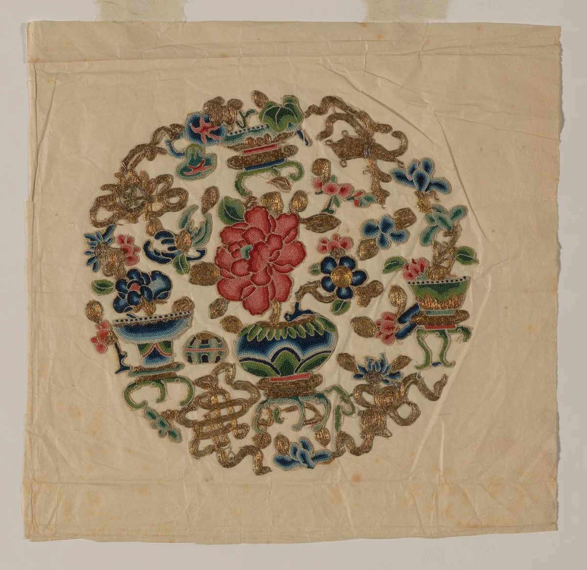 Cut Out Motif (Needlework) by China, textile, 1801-1900