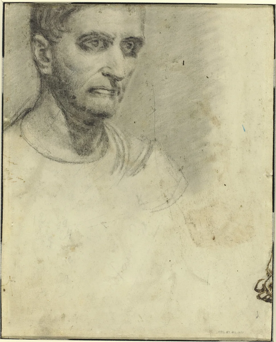 Study of a Man [verso] by Théodore Gericault, drawing, 1791-1824