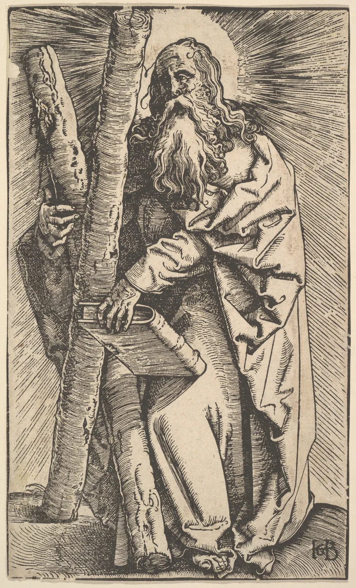 St. Andrew, from "Christ and the Apostles" by Hans Baldung, print, 1519