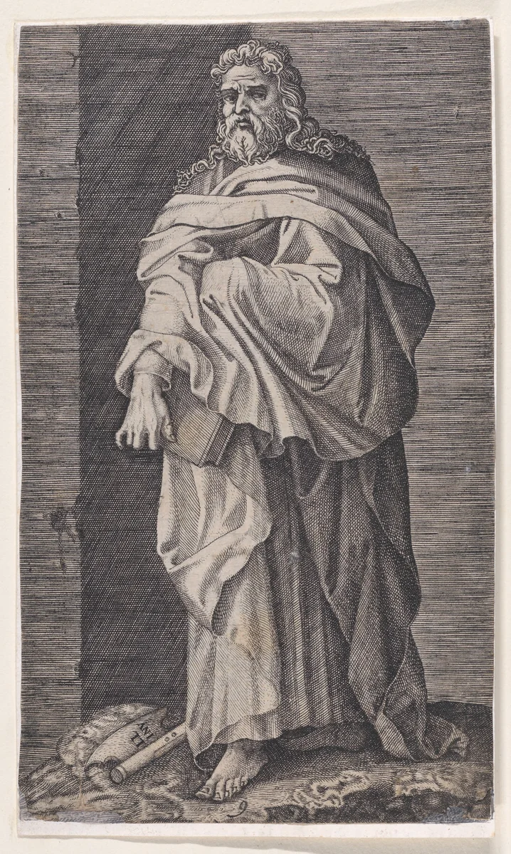 St. Matthias, from "Christ and the Apostles" by Lambert Suavius, print, 1530-1576