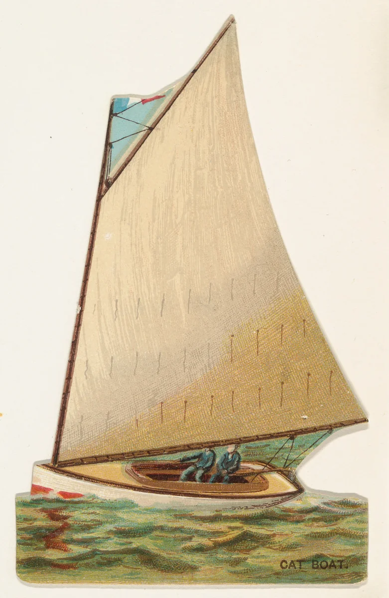 Cat Boat, from the Types of Vessels series (N139) issued by Duke Sons & Co. to promote Honest Long Cut Tobacco by W. Duke, Sons & Co., print, 1889