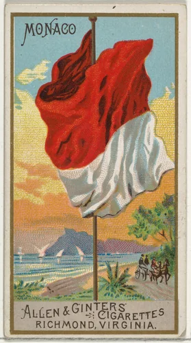 Monaco, from Flags of All Nations, Series 2 (N10) for Allen & Ginter Cigarettes Brands by Allen & Ginter, print, 1890