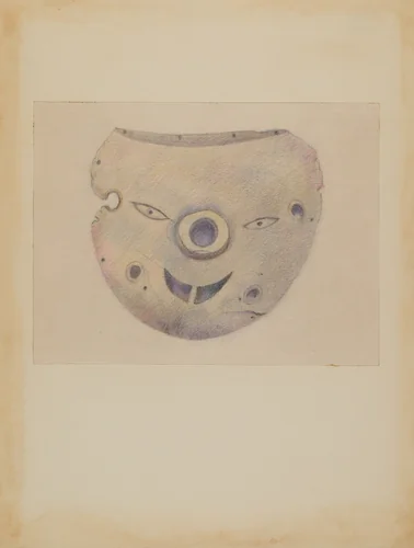 Wooden Mask by Margaret Knapp, index of american design, 1935-1942