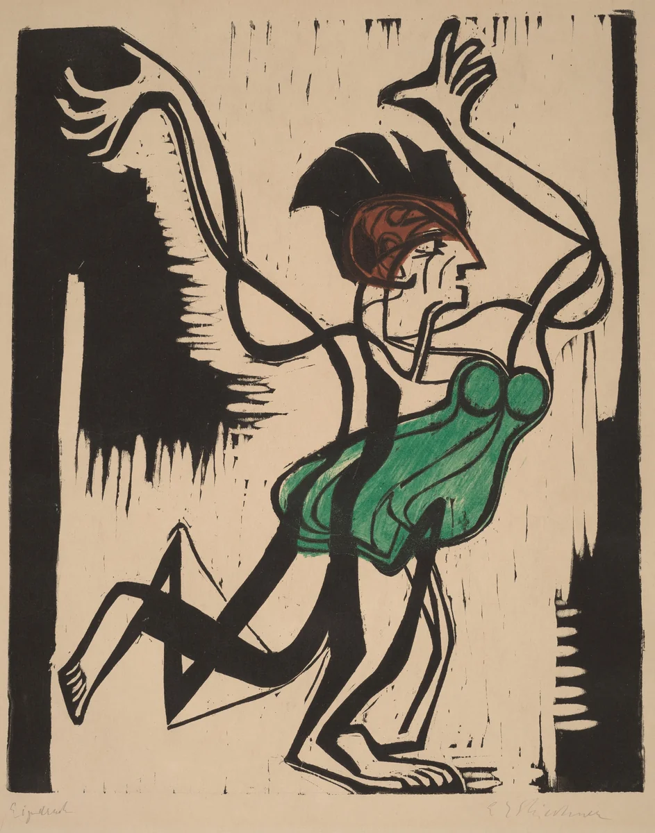 Palucca by Ernst Ludwig Kirchner, print, 1930