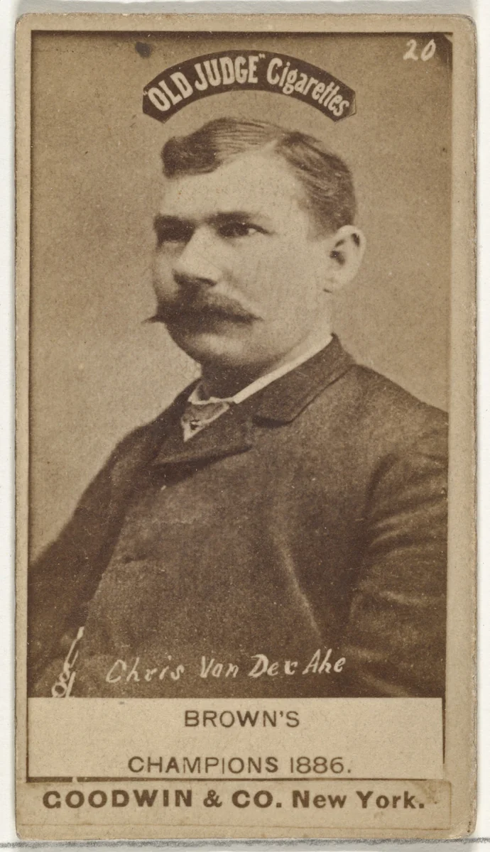 Chris Von der Ahe, St. Louis Browns, from the Old Judge series (N172) for Old Judge Cigarettes by Goodwin & Company, photograph, 1886