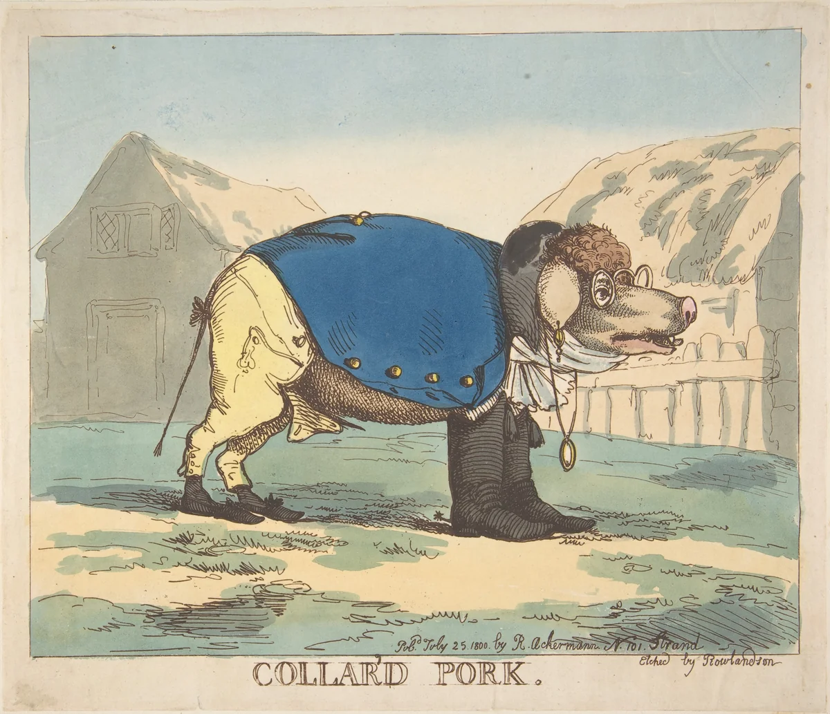 Collar'd Pork by Thomas Rowlandson, print, 1800