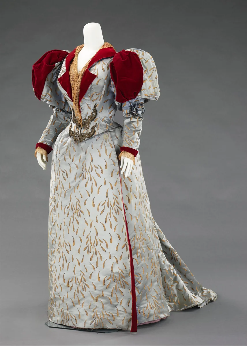 Evening ensemble by House of Worth, artwork, 1893