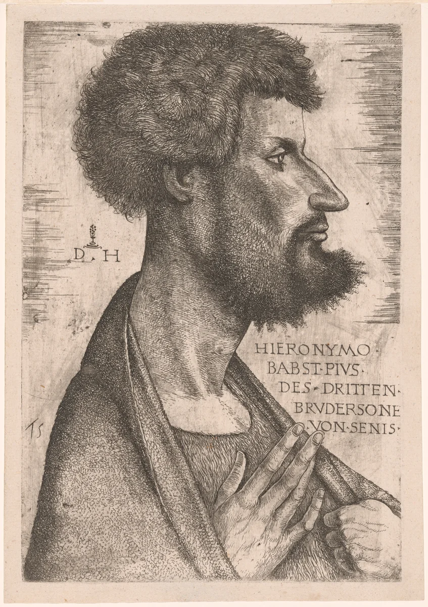 Girolamo da Siena by Daniel Hopfer, print, 1505-1536