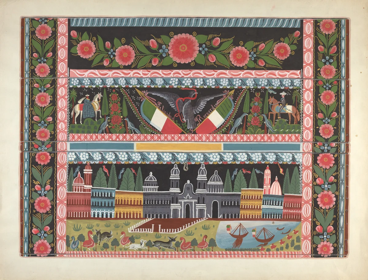 Painted Chest, Michoacan by Chester Faris, index of american design, 1935-1942