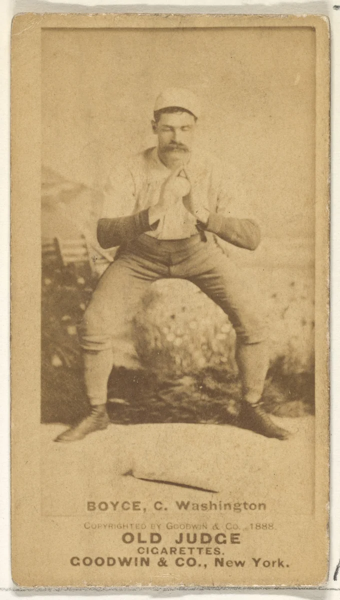 Boyce, Catcher, Washington, from the Old Judge series (N172) for Old Judge Cigarettes by Goodwin & Company, photograph, 1888