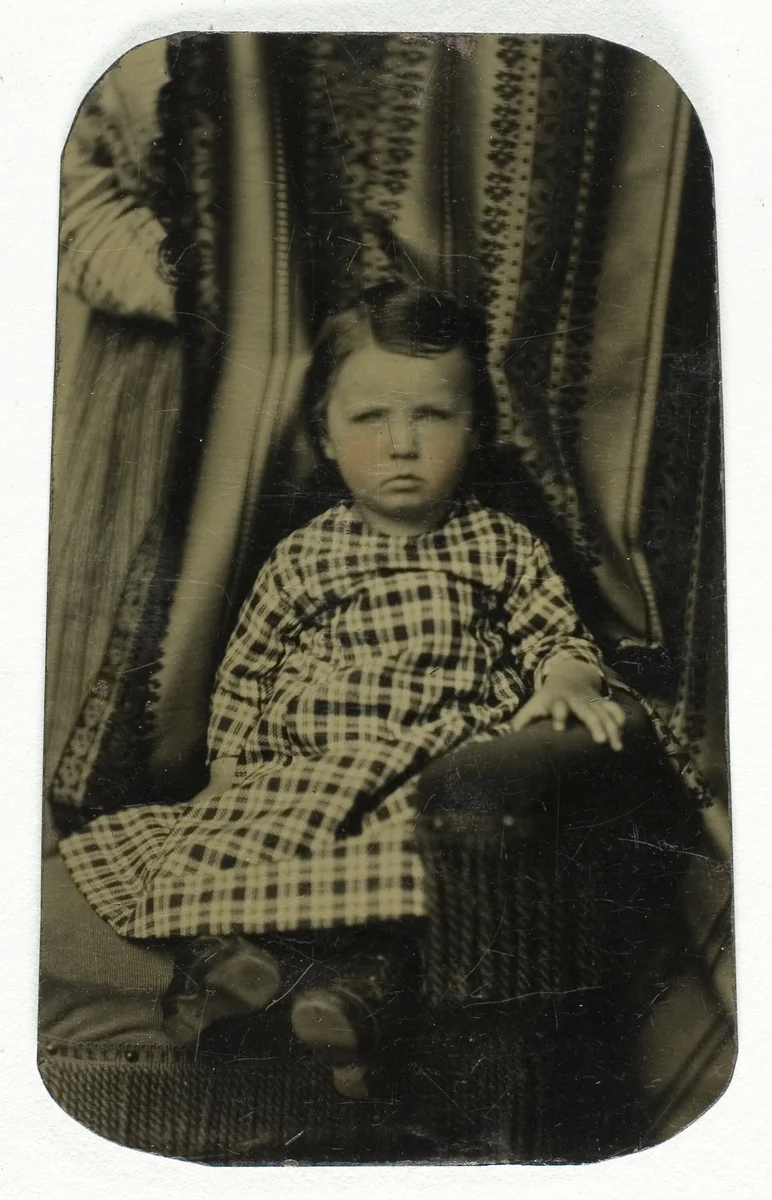 Untitled (Portrait of Seated Girl) by Artist Unknown, photograph, 1850-1899
