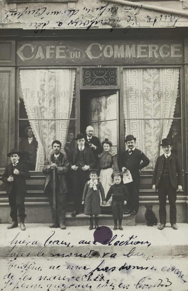 Café du Commerce, Tournon-sur-Rhône by Unidentified Photographer, photograph, 1905