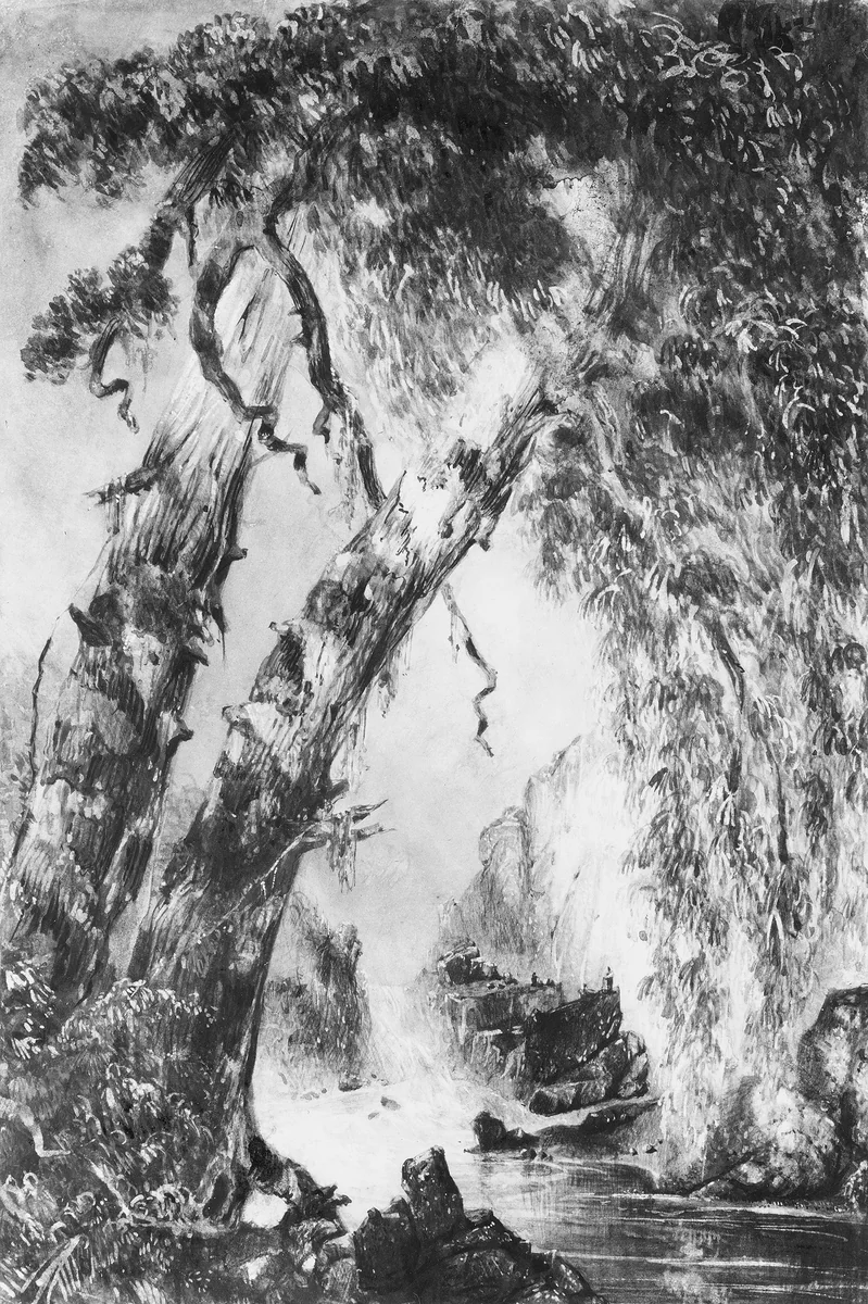 Trenton Falls, New York by Robert Jones, artwork, 1836