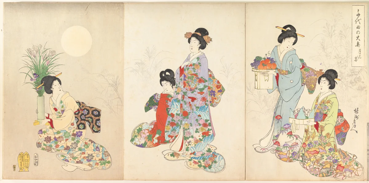 Chiyoda Castle (Album of Women) by Yōshū Chikanobu (楊洲周延), print, 1895