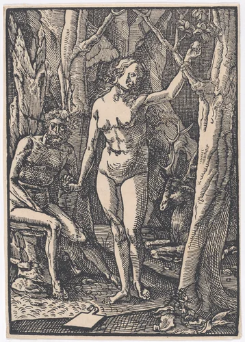 The Fall of Man by Ludwig Krug, print, 1508-1532