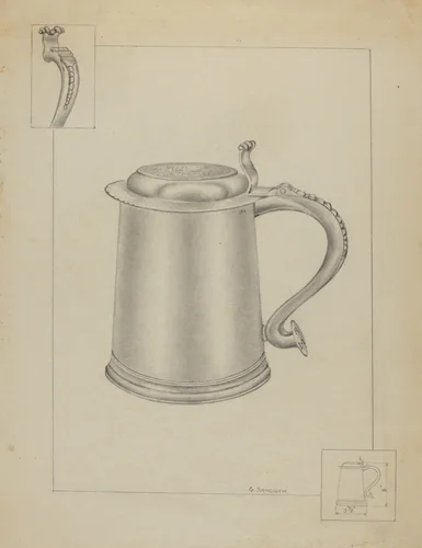 Silver Tankard by Gordon Sanborn, index of american design, 1936