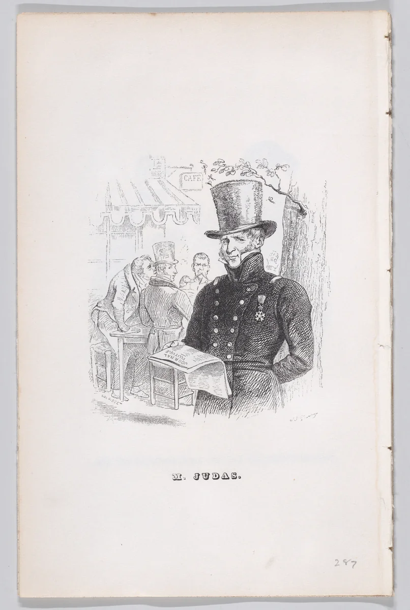 Mr. Judas, from "The Complete Works of Béranger" by J. J. Grandville, print, 1836
